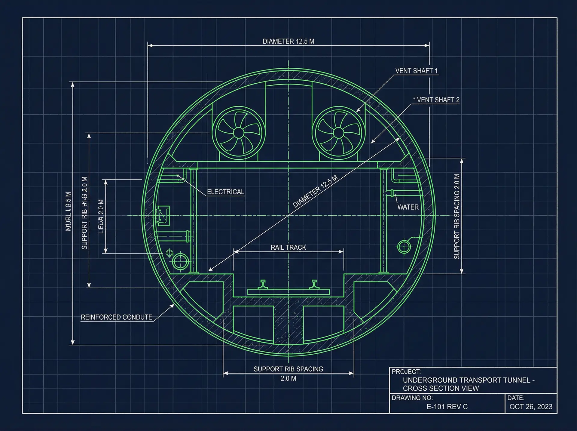 地下隧道截面工程蓝图 - 暗网禁区 - 结构分析